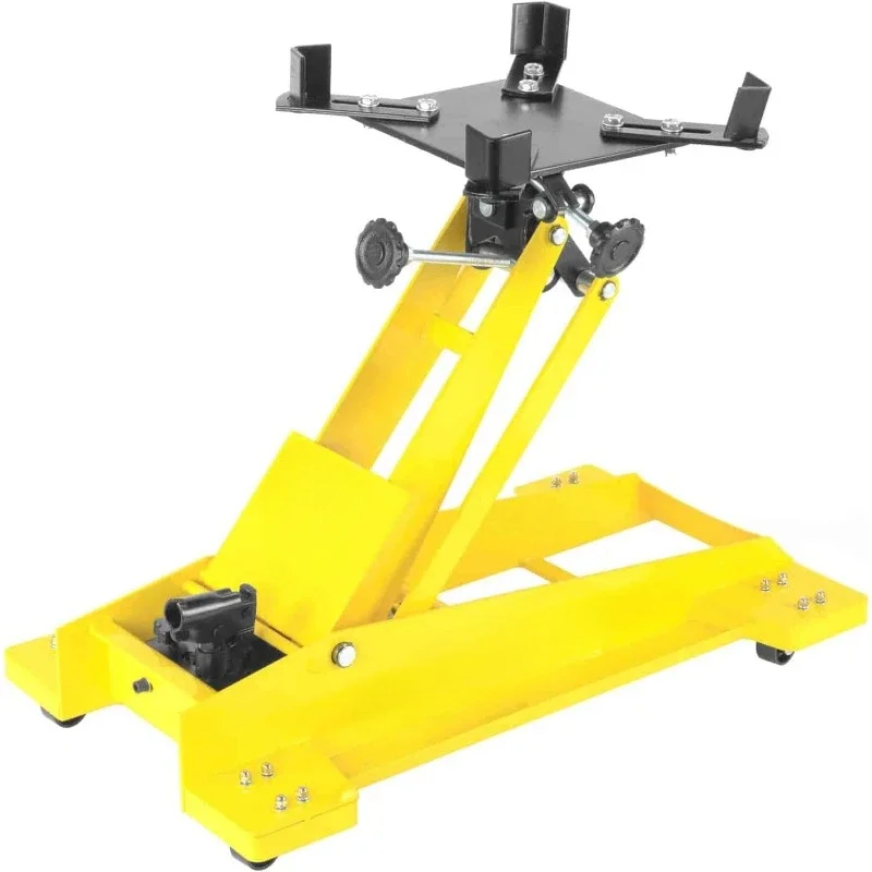 Low Profile Transmission Floor Jack - 1,000 LBS Lift Capacity - Lift Range 8.5” to 23” - 360 Degrees Pump Handle Rotation