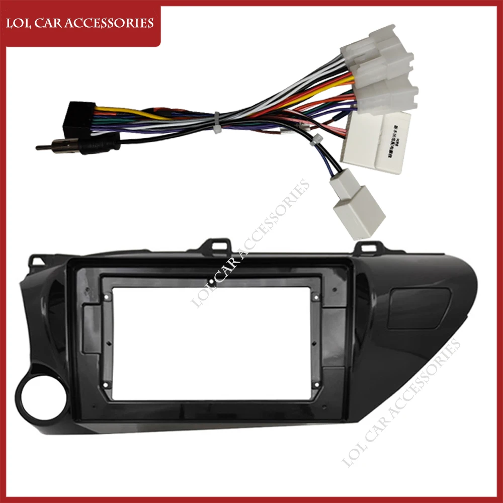 10.1 Inch For TOYOTA Hilux Revo 2015-2018 Car Radio Android Stereo GPS MP5 Player Casing Frame 2 Din Head Unit Fascia Dash Cover