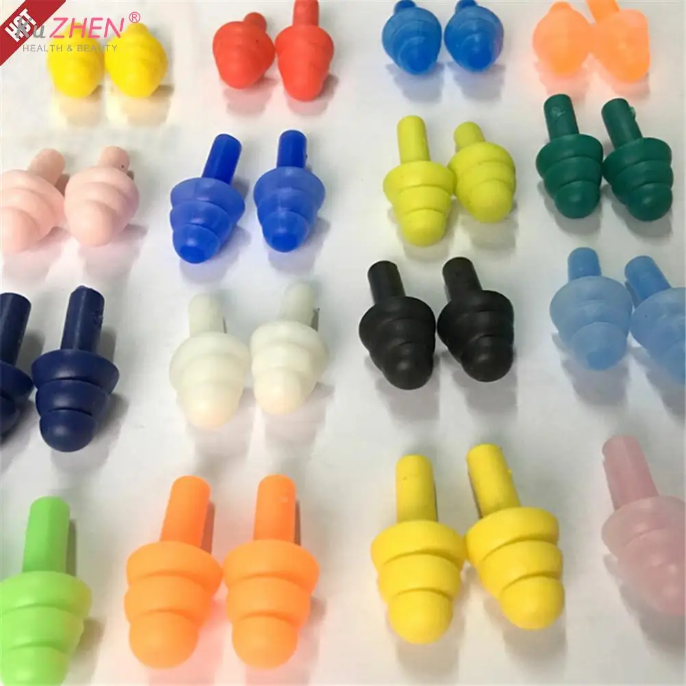 1/5/10Pairs Waterproof Swimming Silicone Swim Earplugs for Adult Swimmers Children Diving Soft Anti-Noise Ear Plug Hot Sale