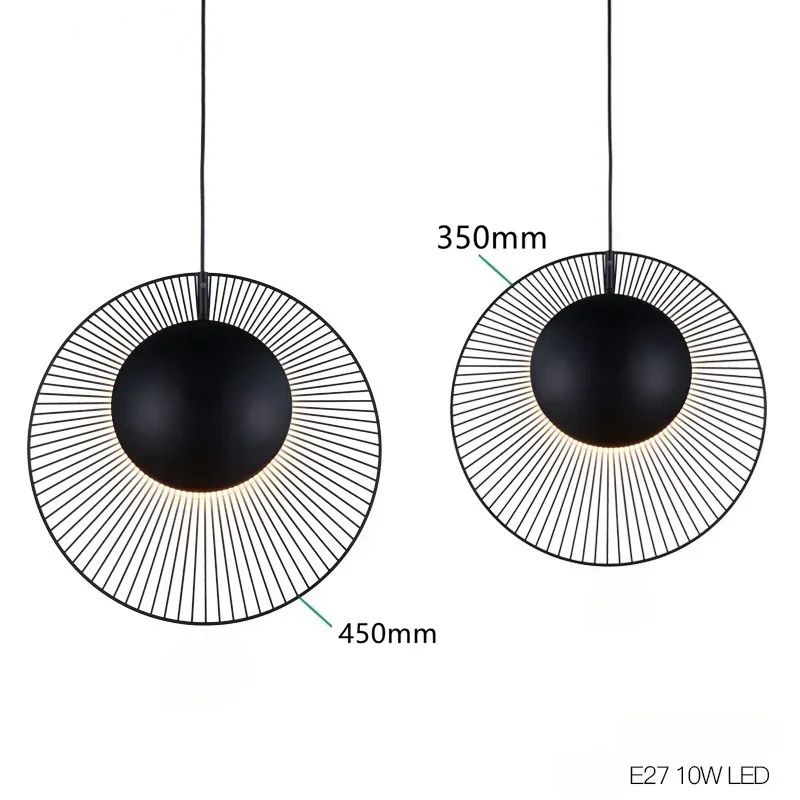 Plafonnier Suspendu Noir au Design Créatif Moderne, Éclairage d'Nik, Luminaire Décoratif de Plafond, Idéal pour une Salle à Manger, une Chambre à Coucher, un Café