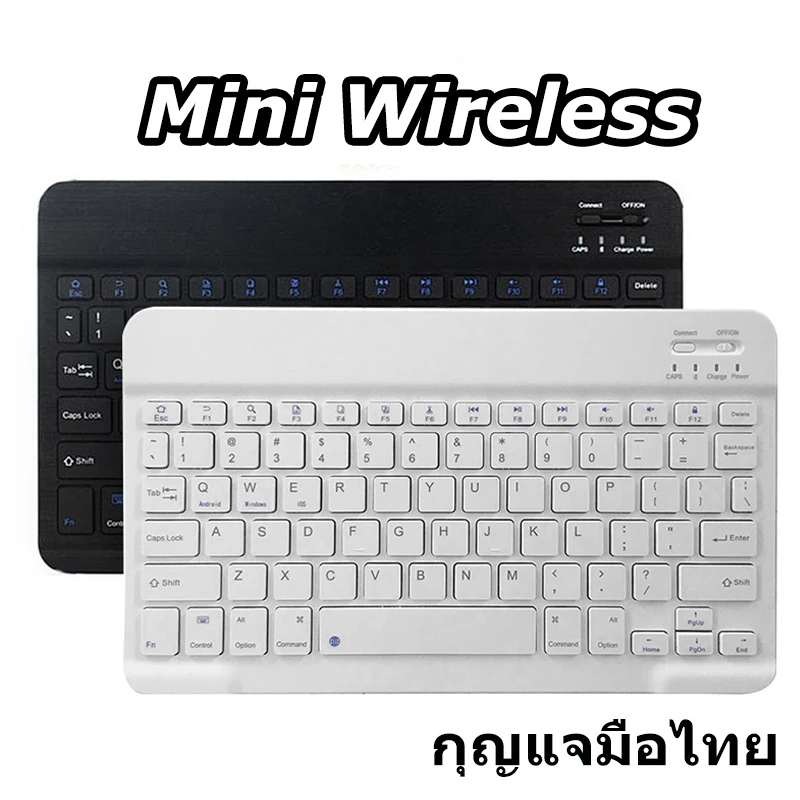 Slim Bluetooth Toetsenbord Draadloos Thai Toetsenbord Oplaadbaar Draagbaar Toetsenbord Voor Reis Ios Android Windows Pc Macbook Tablet