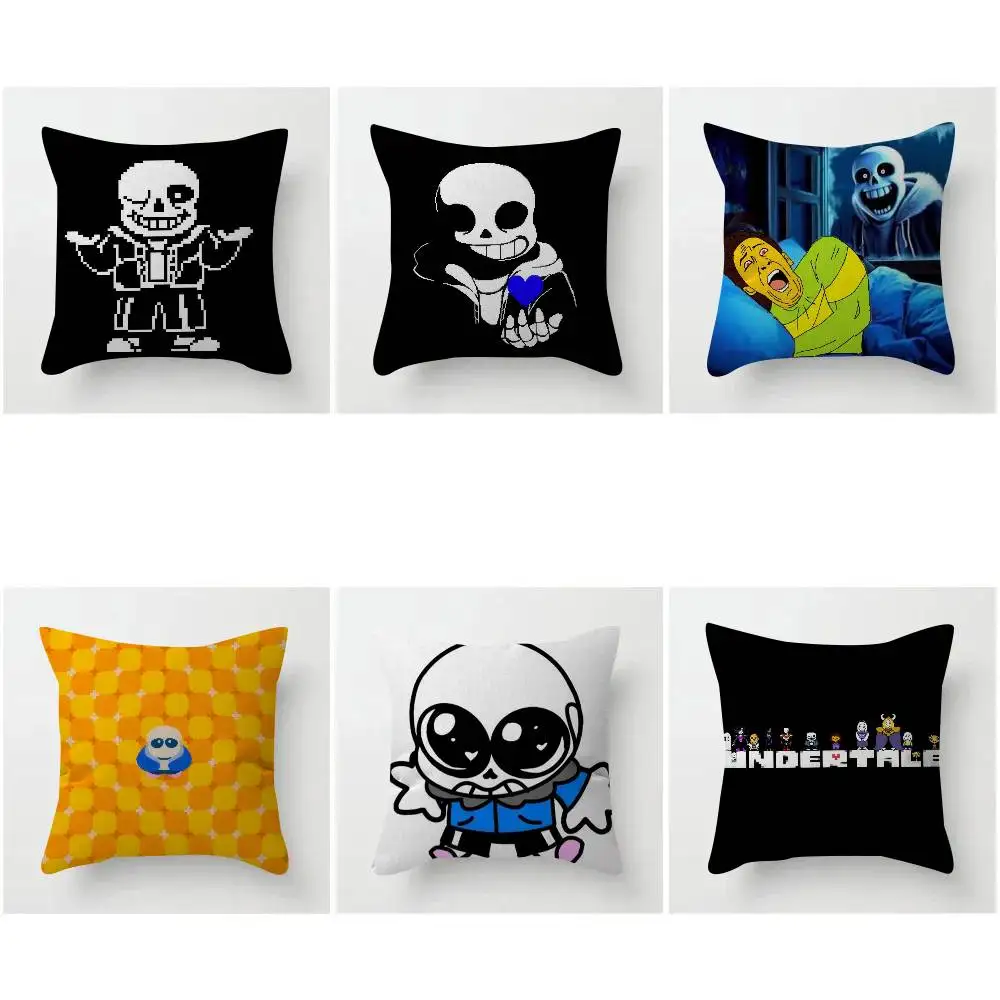 Cute H-Undertale Sans-W  Pillow Gift Home Office Decoration 