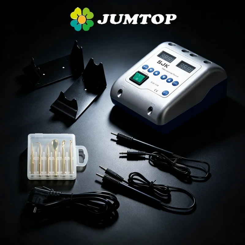 JUMTOP Dental Electric Waxer Contains Double Carving Pen and 6Pcs Carving Wax Knife