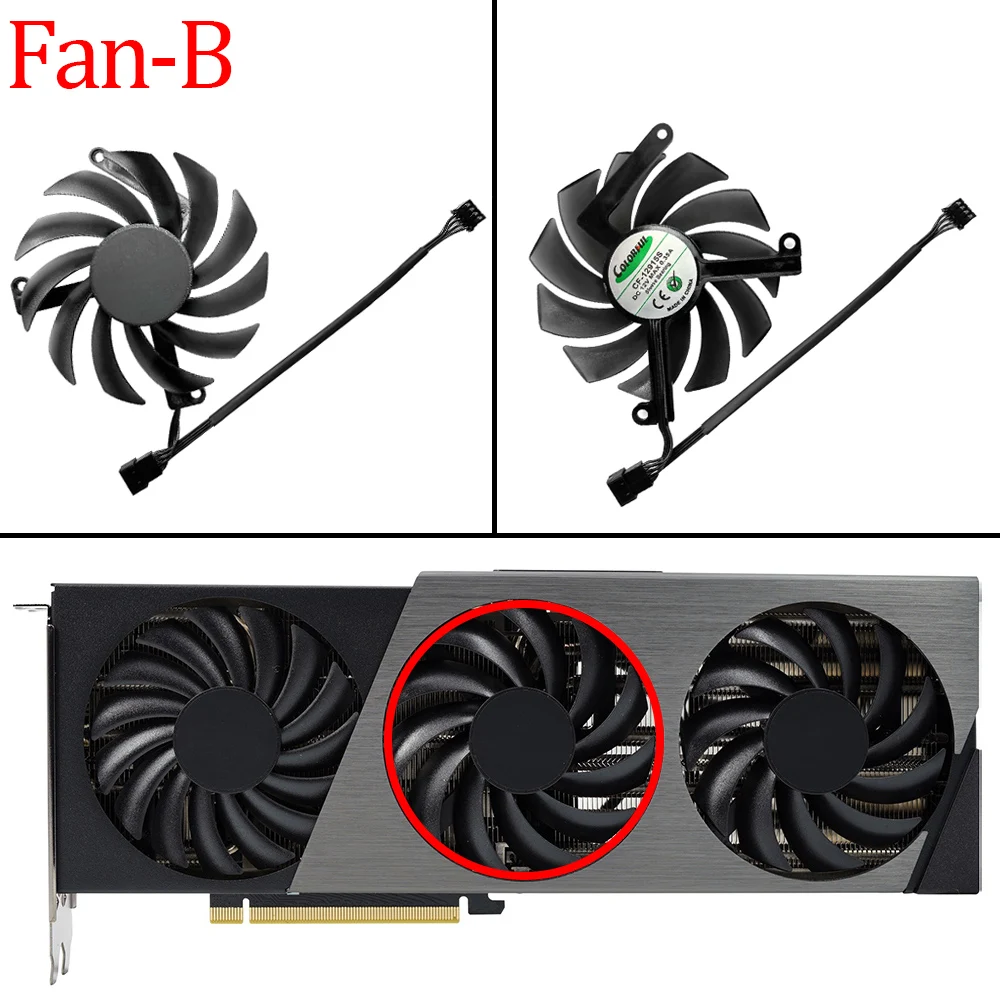 85mm RTX 4070 Graphics Card Fan for Inno3d CF-12910S