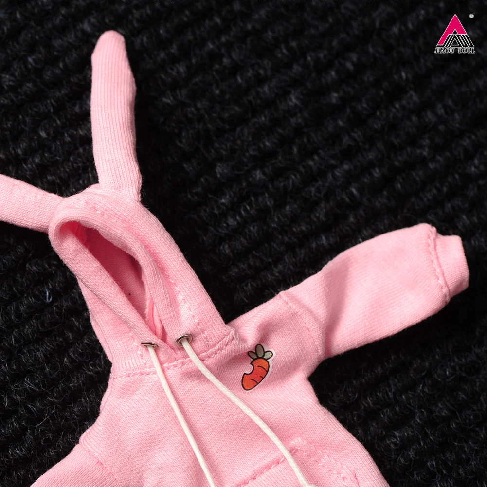 1/12 escala meninas adorável rosa orelhas de coelho hoodies roupas superiores modelo caber 6 ''feminino soldado figura ação corpo bonecas acessório