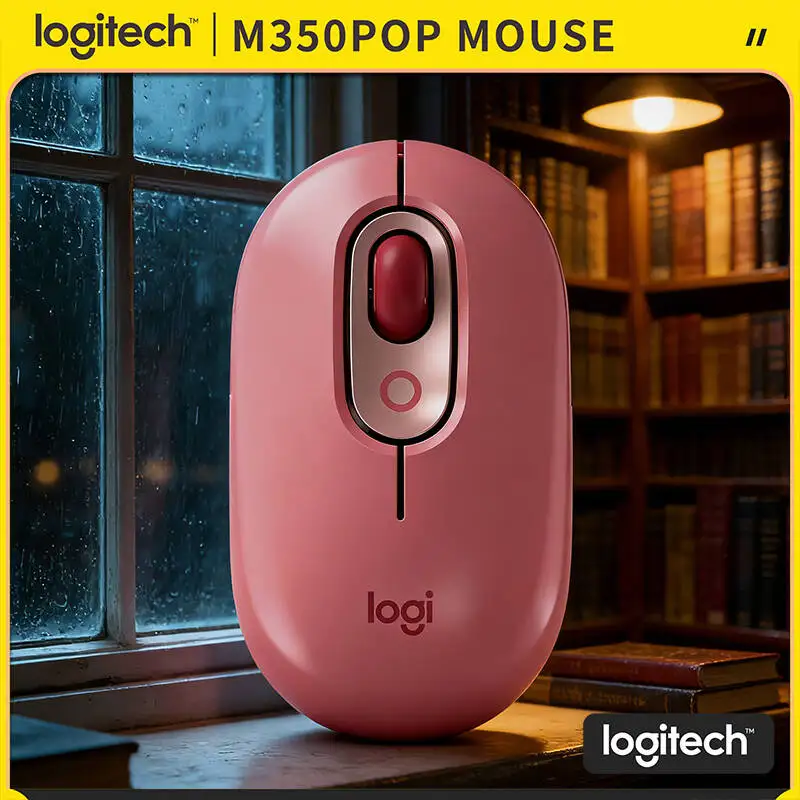 

Logitech M350 POP Pebble Wireless Mouse High-Precision Trace Magnetic Receiver Slim Pocket Laptop Bag Home