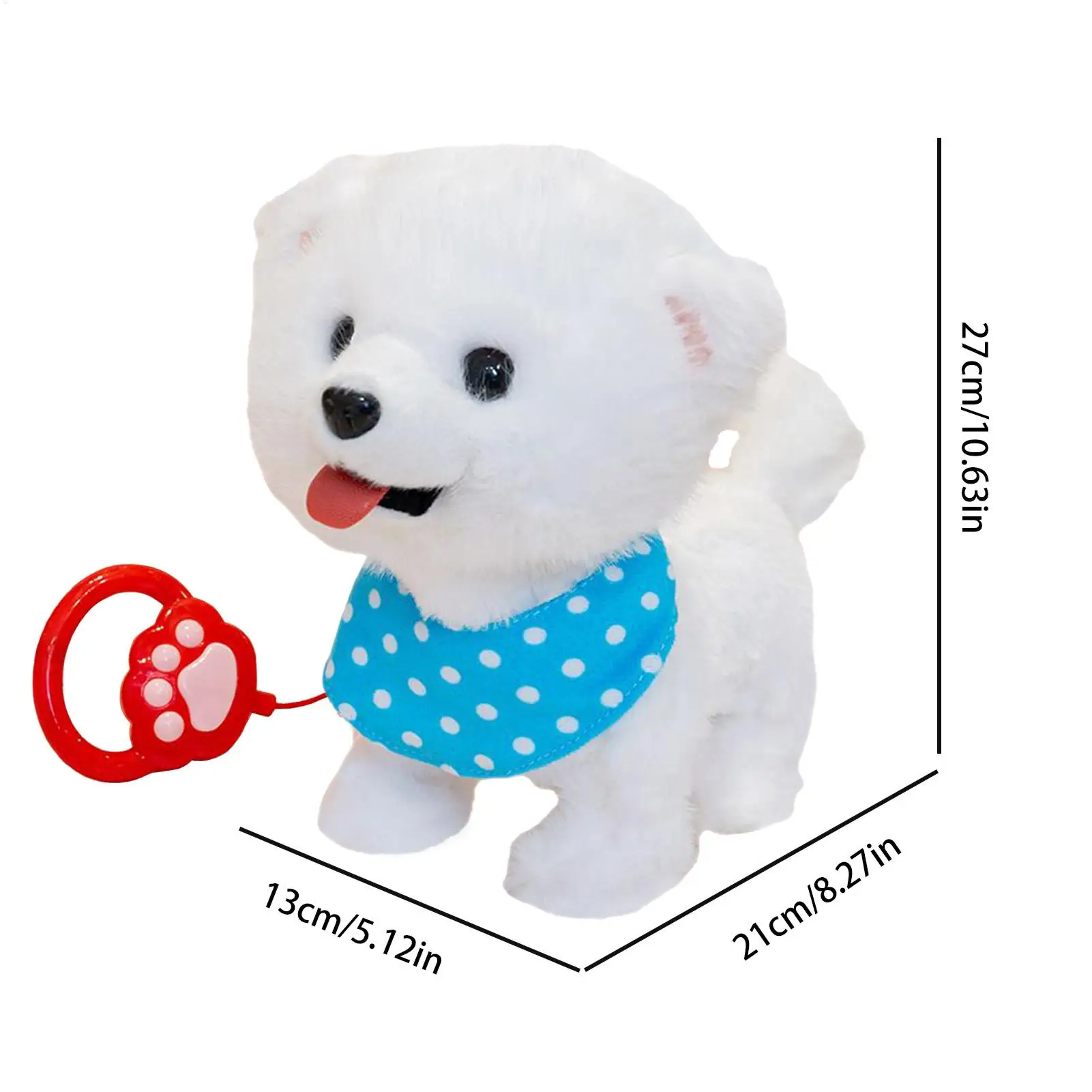 Perro de peluche interactivo electrónico para caminar, ladrando, canto, cachorro con cola móvil para niños, decoración cómoda para el hogar