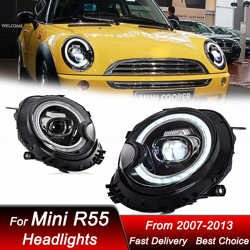 

Car Headlights For BMW Mini R55 R56 R57 R58 2007-2013 new style LED Headlamp Assembly Upgrade Projector Lens Accessories Kit