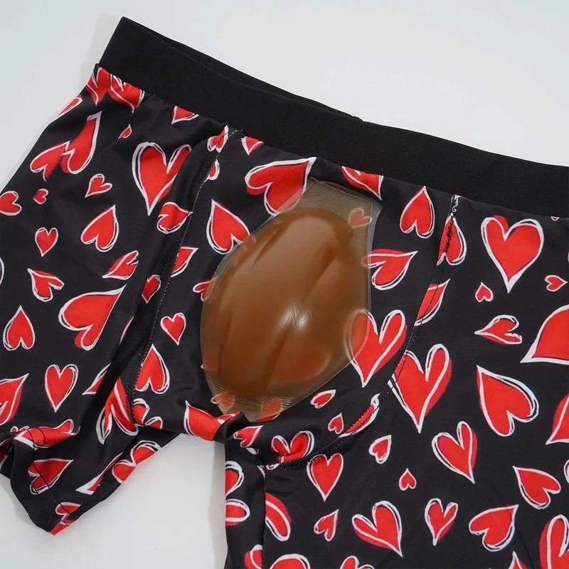 الرجال ثلاثية الأبعاد سيليكون الحقيبة منصات Gaff التزلج واقية للرياضة الرقص كروسدرسر رفع الملابس الداخلية إدراج المنشعب محسن