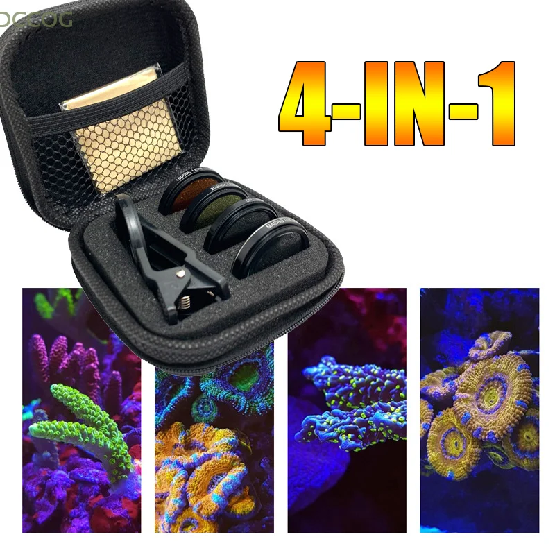 Aquarium Coral Lenses 37MM Fish Tank Marine Salt Water Sea Water Coral Reef Phone Camera Filters Macro Aquatic Terrarium