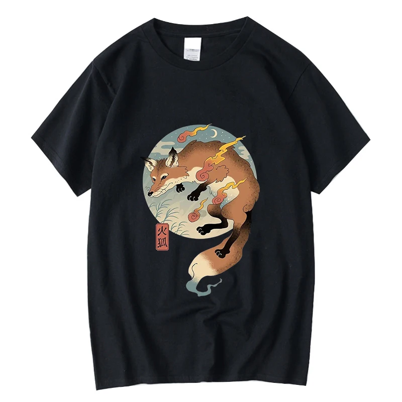 High Quality Men's T-Shirt 100% Cotton Fire Printing Customizable Design Hand-Painted Unique Style Clothing