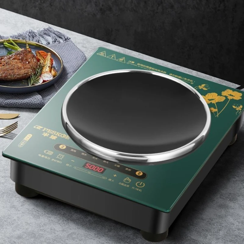 

5000 Вт индукционная плита с сенсорным экраном высокой мощности, вогнутая коммерческая плита, многофункциональная энергосберегающая жаровня, жестокий огонь