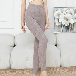 Autumn and Winter New Woolen Pants Women's Slim Fit Korean Pants High Waist Versatile Knitted Underlay Warm Pants