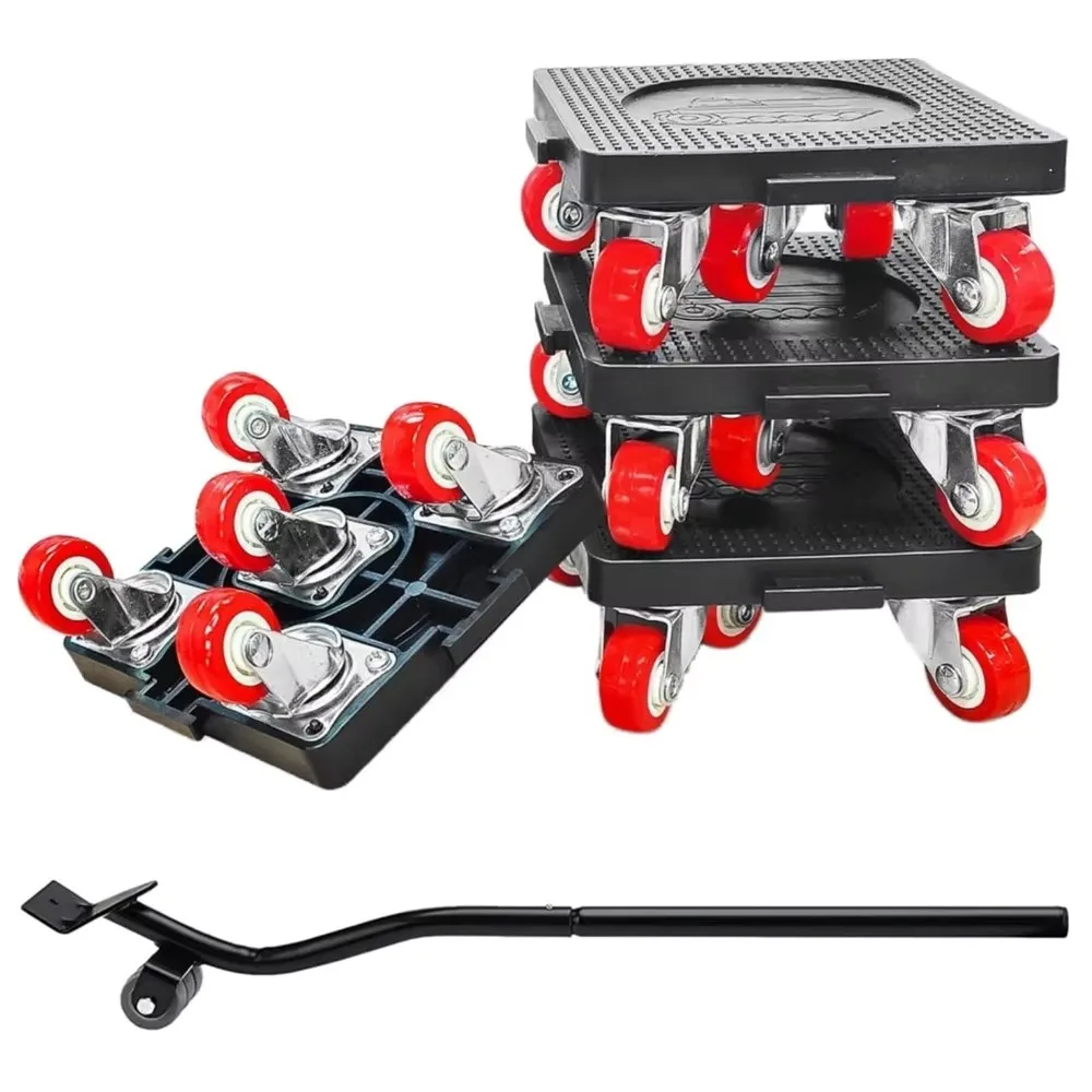 5‑Wheel Heavy‑Duty Furniture Moving Dolly 360 Degree Rotating Base With Lifter Universal Household Heavy Furniture Transport Kit