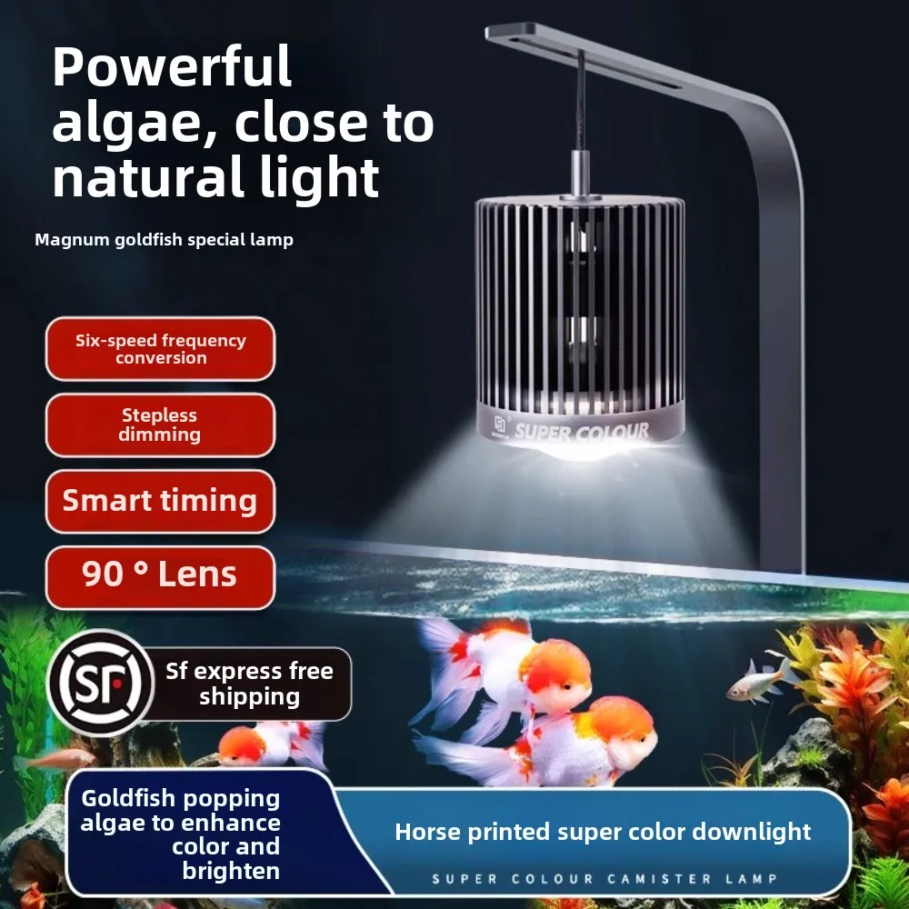 LED Aquarium Spotlight,100W Arowana Light For Algae Water Grass Tank,Deep Penetration,Timing, Adjustable Brightness,Sunlight