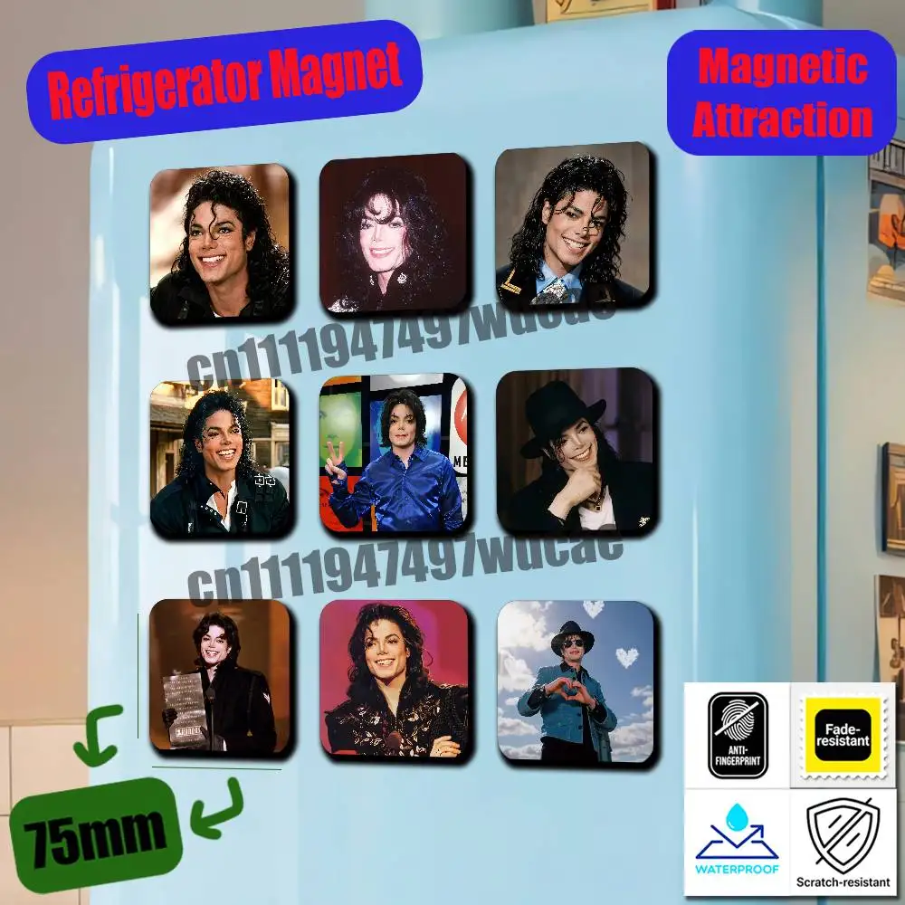 For M-Michael Singer J-Jackson Fridge Magnets Freezer Metal Cabinet Custom Refrigerator Magnetic Card Case