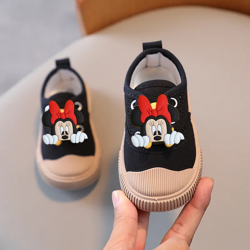 

Disney Mickey Mouse Soft Bottom Baby Casual Shoes Super Soft Toddler Shoes Children's Canvas Shoes Spring and Autumn Board Shoes