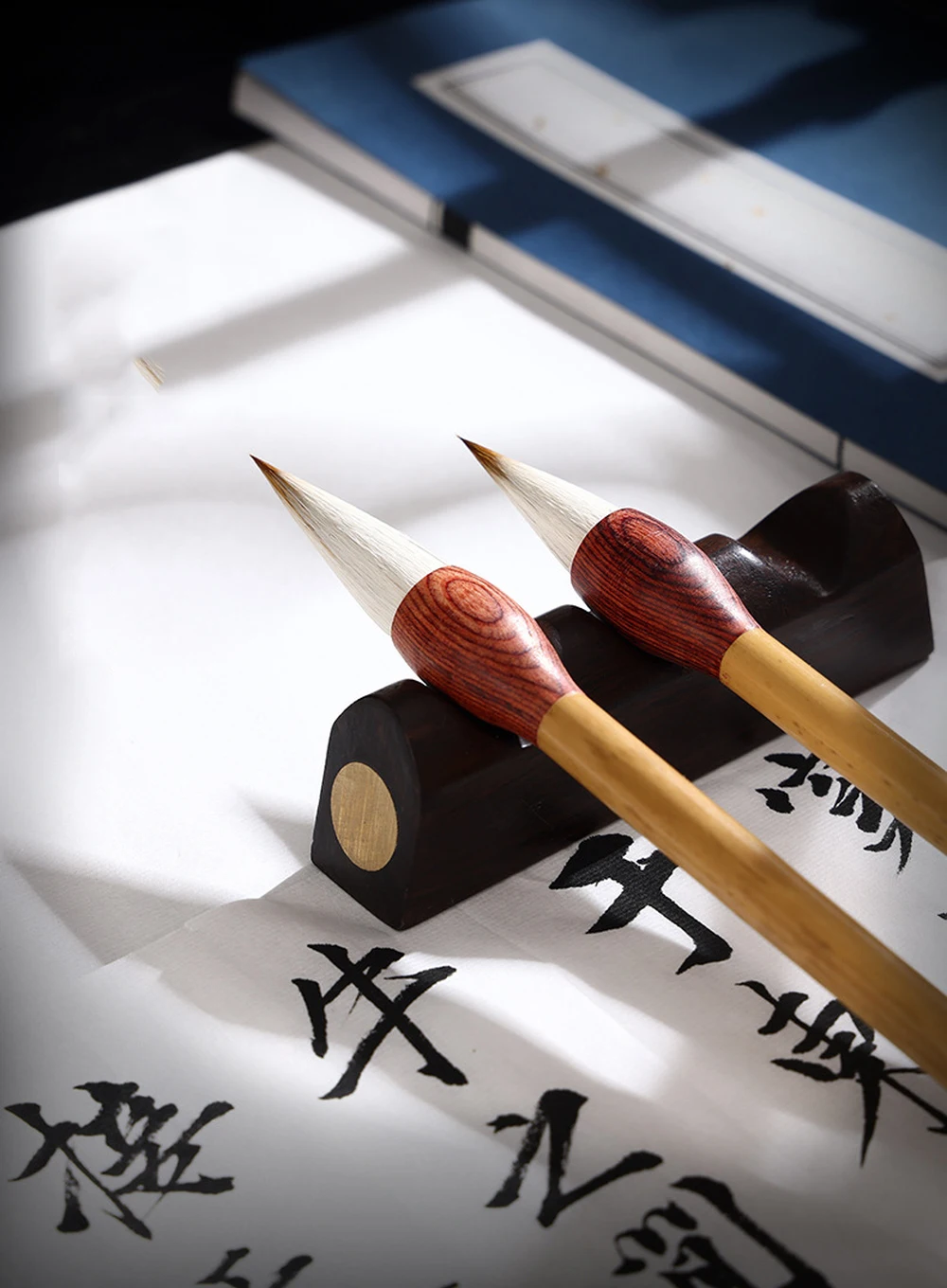 Ancient Garlic-head Ji-Ji Mixed Hair Brush, Fine Script Sutra Pen,Professional Calligraphy Painting Art Supplies,Artist Gift Box