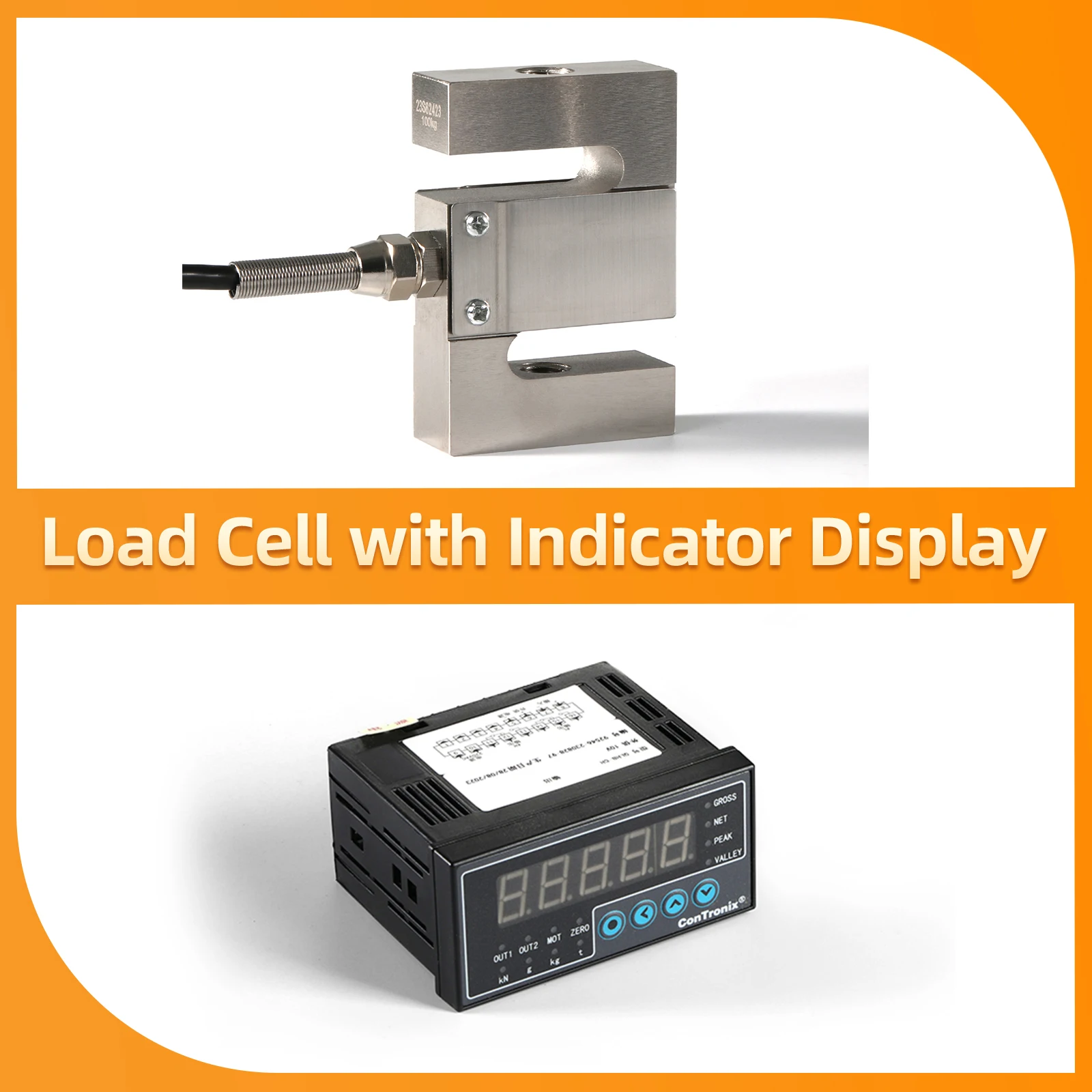 

S type Load Cell Sensor with Indicator Display Weighing Tension Sensor 5 KG 10KG 20KG 30KG 50KG 100KG 200KG 300KG 500KG 1T 2T 3T