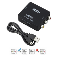 HD 1080P RCA  AV To HDMI-compatible Composite Adapter Converter AV2HDMI-compatible Audio Video Cable CVBS Adapter with USB Cable