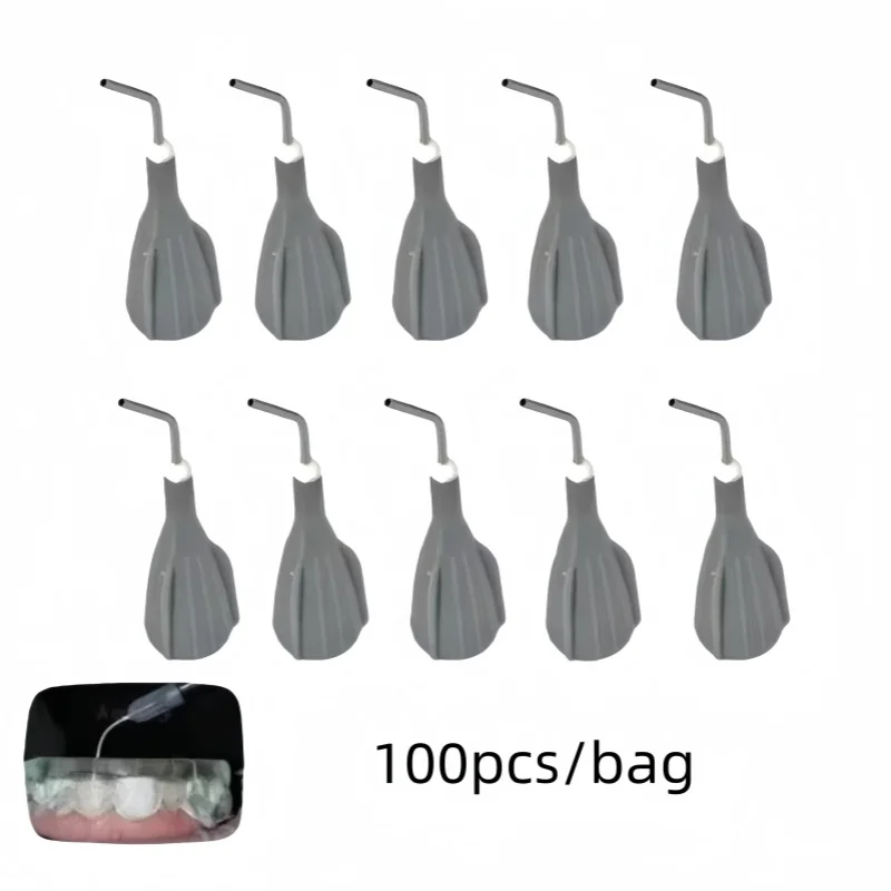 

100pcs/bag Dental Fluid Transfer Needle Flow Composite Resin Tip Dental Consumables Fluid Curved Needle Conveyor Head Tools