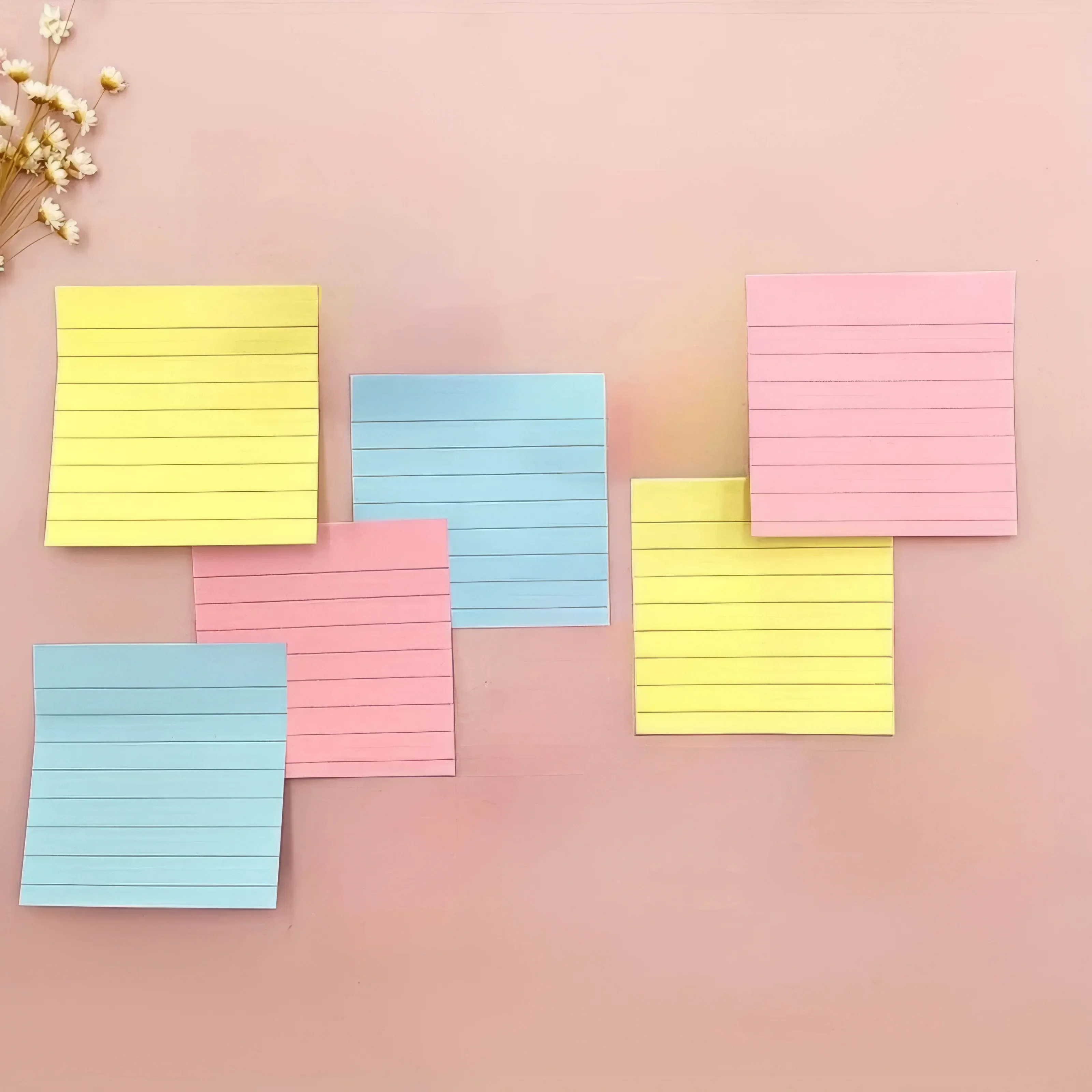 

200Pcs Colored Horizontal Sticky Note Pads Self Adhesive Design for Home Office Memo and Study Notes