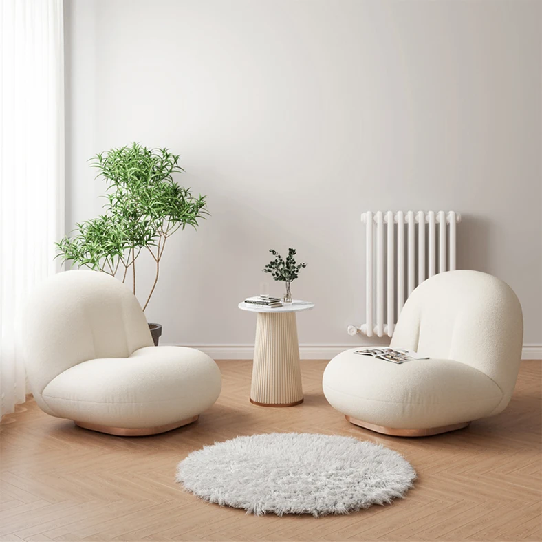High quality Soft White Design Living Room Furniture comfortable withe Lounge Chair