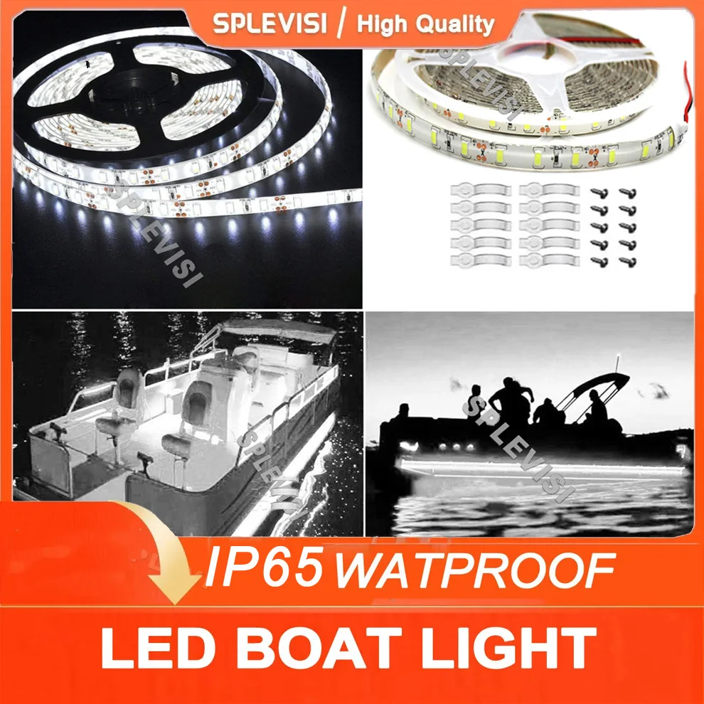 Pontoon Boat Marine Led Light Strip Duck Jon Bass Sailboat Kayak Boat Deck Accent Courtesy Interior Lights Fishing Night, White