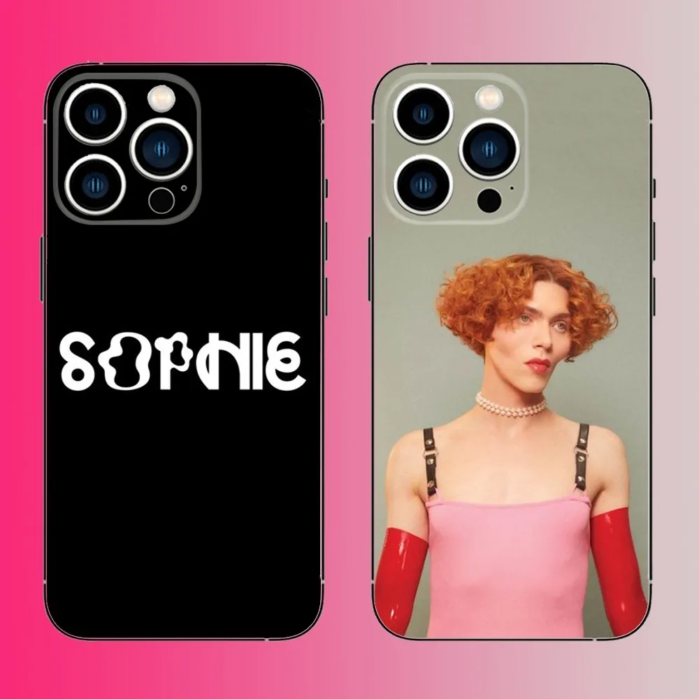 حافظة هاتف Sophie Music Producer لهاتف iPhone 16,15,14,13,12,11,Pro,Max,Plus,Mini,X,XS,XR,8,7,6,S,SE حافظة سوداء ناعمة