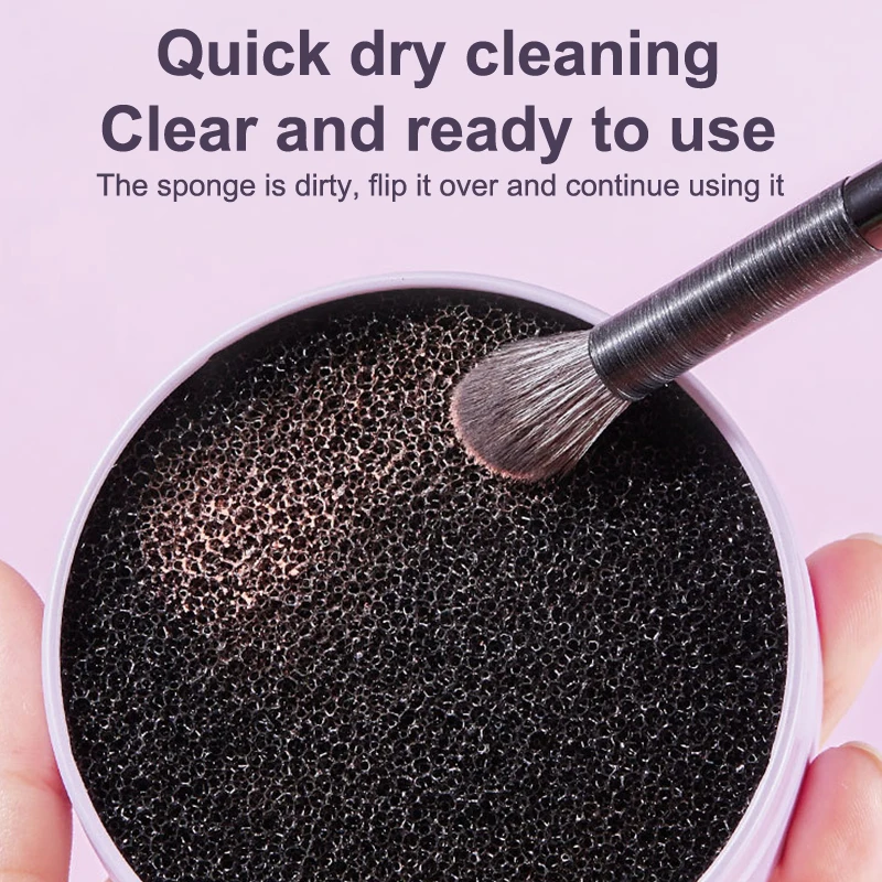 1PC Makeup Brush Cleaning Box Quick Clean Sponge Eyeshadow Brushes Dry Cleaner Cosmetic Wash Clean Powder Tool Makeup Accessory