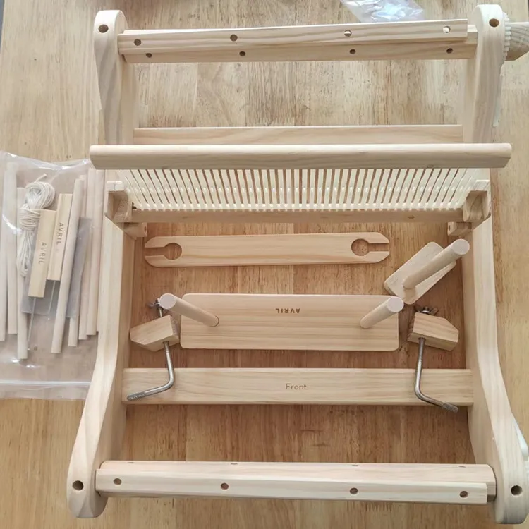 DIY solid wood multifunctional preparation loom home spinning wheel handmade wool making textile tapestry