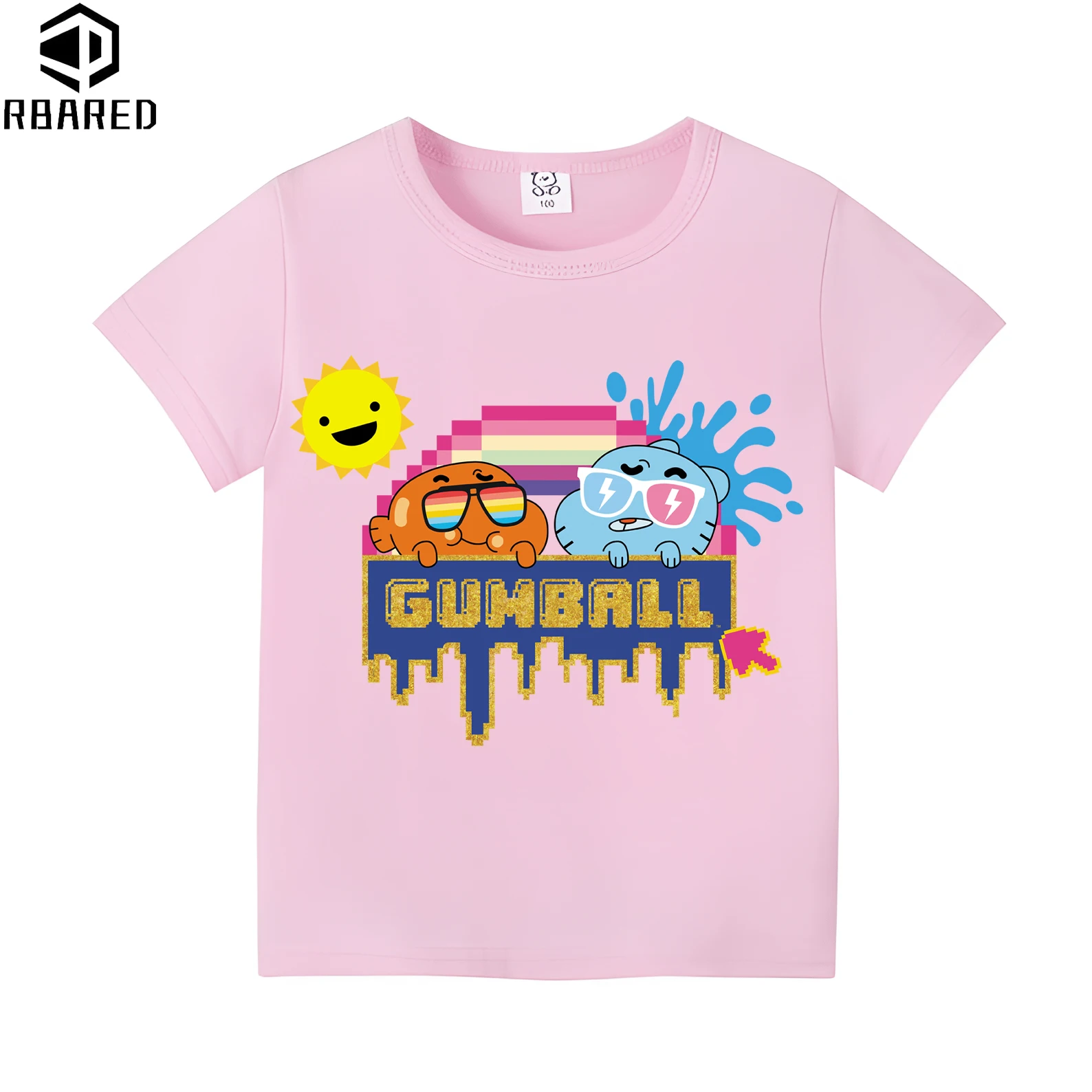 The Amazing World of Gumball 100% Cotton Children\'s -shir T Shirt Brands 2024 Kids Spring Clothes Baby Summer Clothes Tops Girls