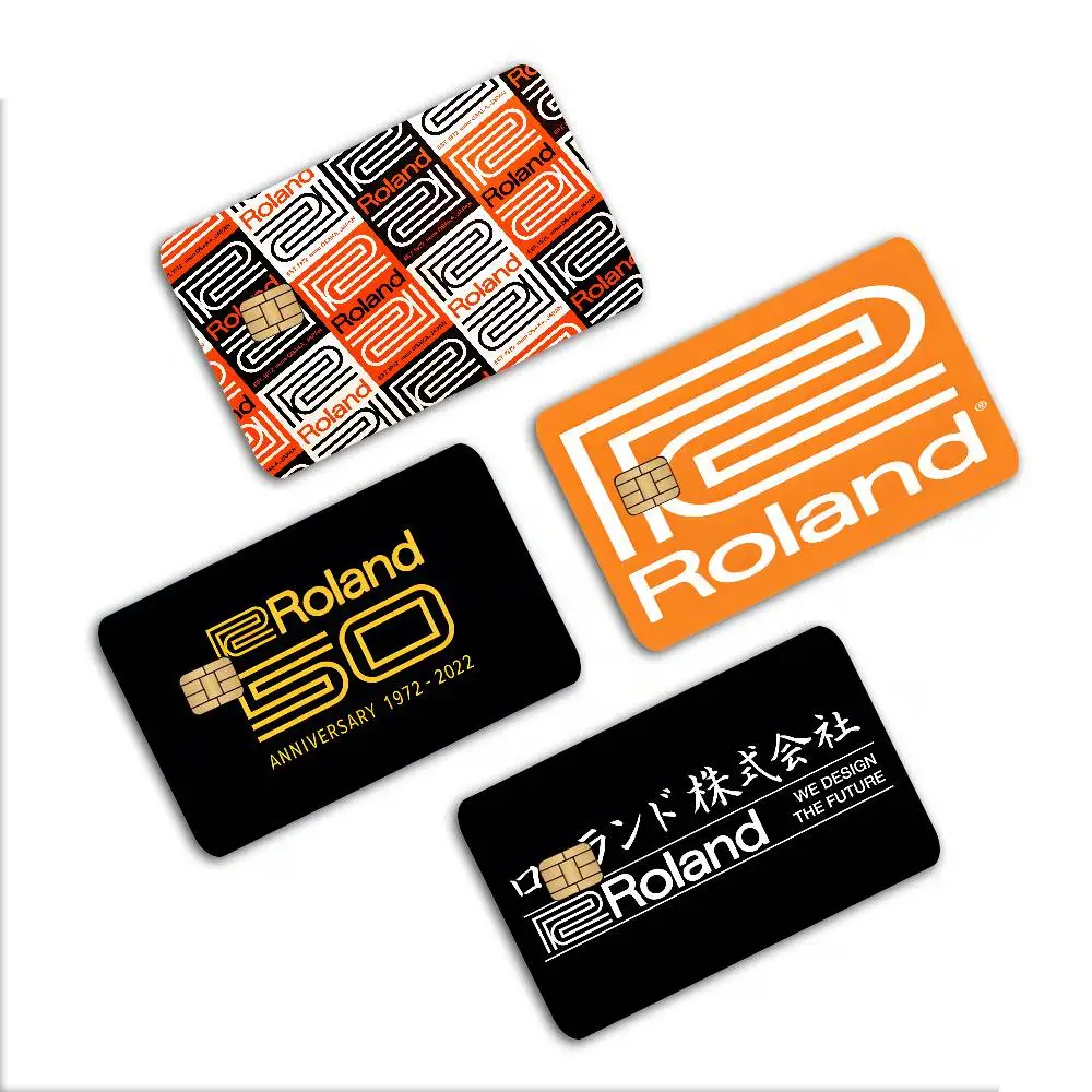R-Roland 2024 Anime Cartoon Skin Stickers Film Tape Case for Big Credit Debit Card Front Side