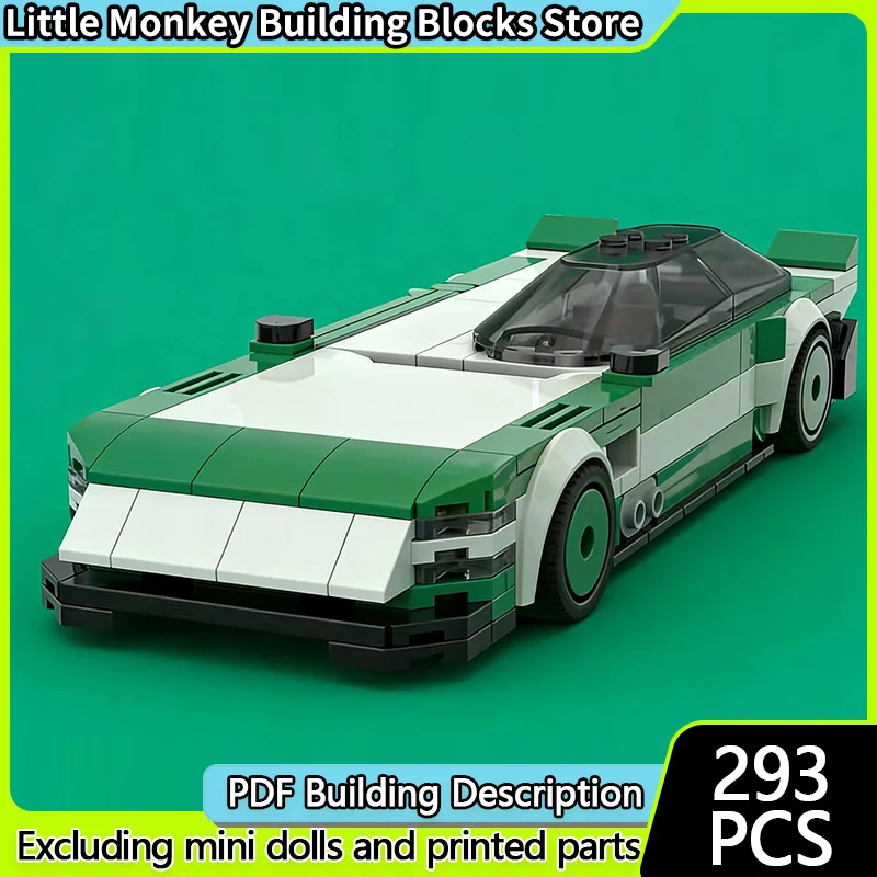 

Speed Racing Car Model MOC Building Bricks Grass-Snake GTX Hypercar Modular Technology Children Holiday Gifts Assemble Toys Suit