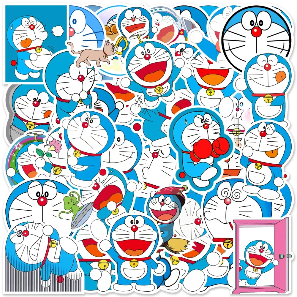 50pcs Cartoon Anime Cute Doraemon Kids Waterproof Sticker