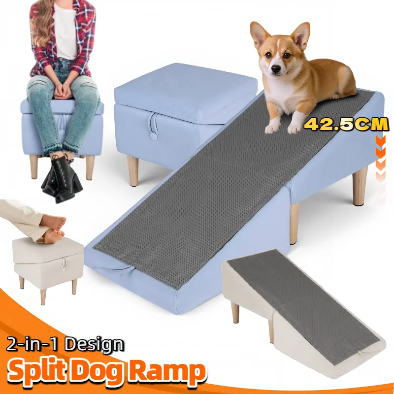 

2-в-1 складная лестница для домашних животных, нескользящие складные человеческие стулья, съемные лестницы для лазания собак для маленьких собак/собак старшего возраста