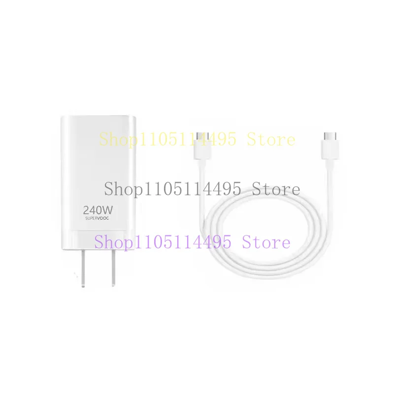 240W SuperVOOC Wall Charger 12A USB‑C to C Cable For realme GT Neo5 GT3 GT5, Works For OPPO OnePlus Phones