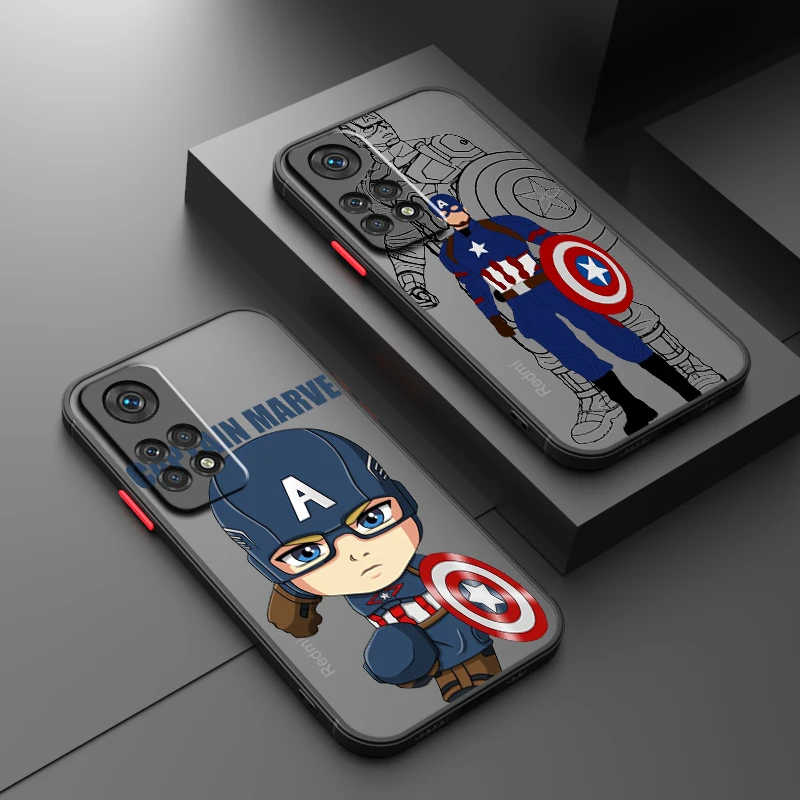 Captain Hero Surprise Frosted Translucent For Redmi Note 13 12 12S 12T 11 11T 11E 10 10S 9 Pro Plus 5G Funda Phone Case