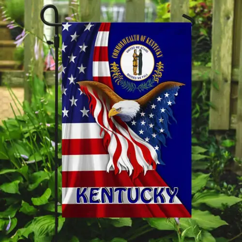 Kentucky Eagle Flag Garden Flag