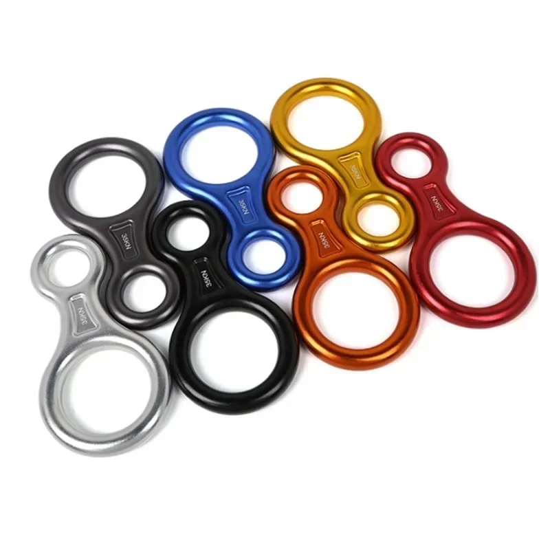 New Exercise Outdoor Downhill Safety Ring, Climbing Equipment, Locking Ring, Descending Device, Escape Rope Descending Device, 3