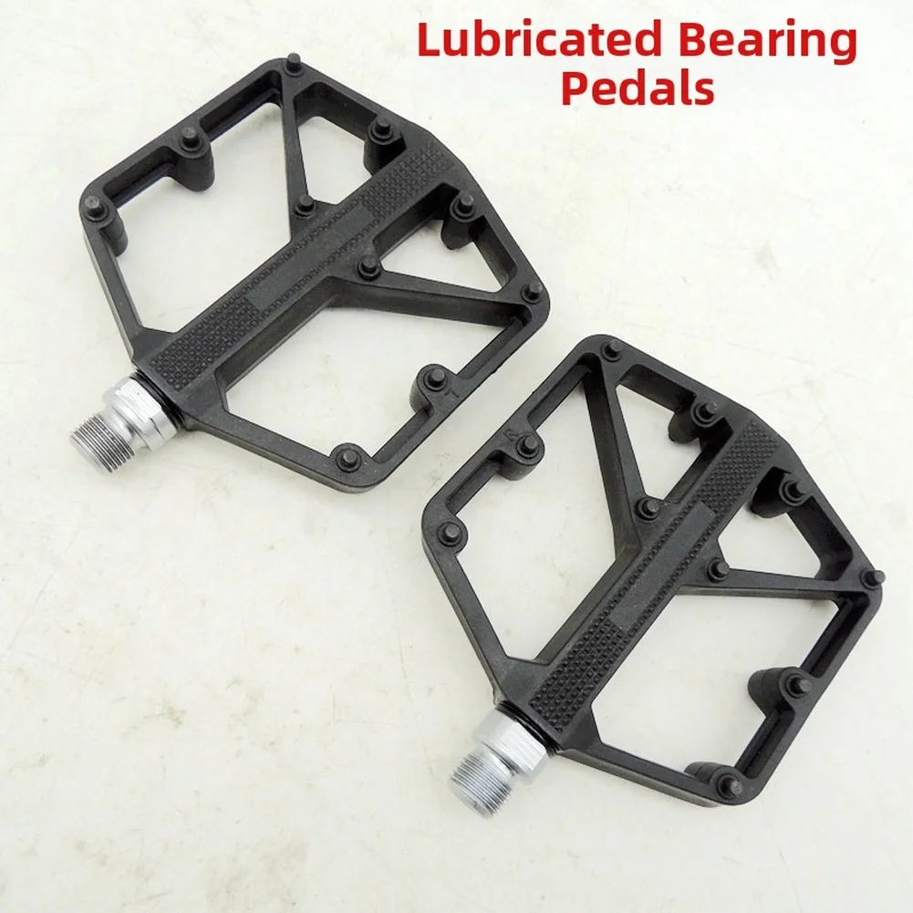 

For Mountain Bikes Chromoly Axle Mountain Bike Pedals For Mountain Biking Wide Platform Lightweight Nylon Body