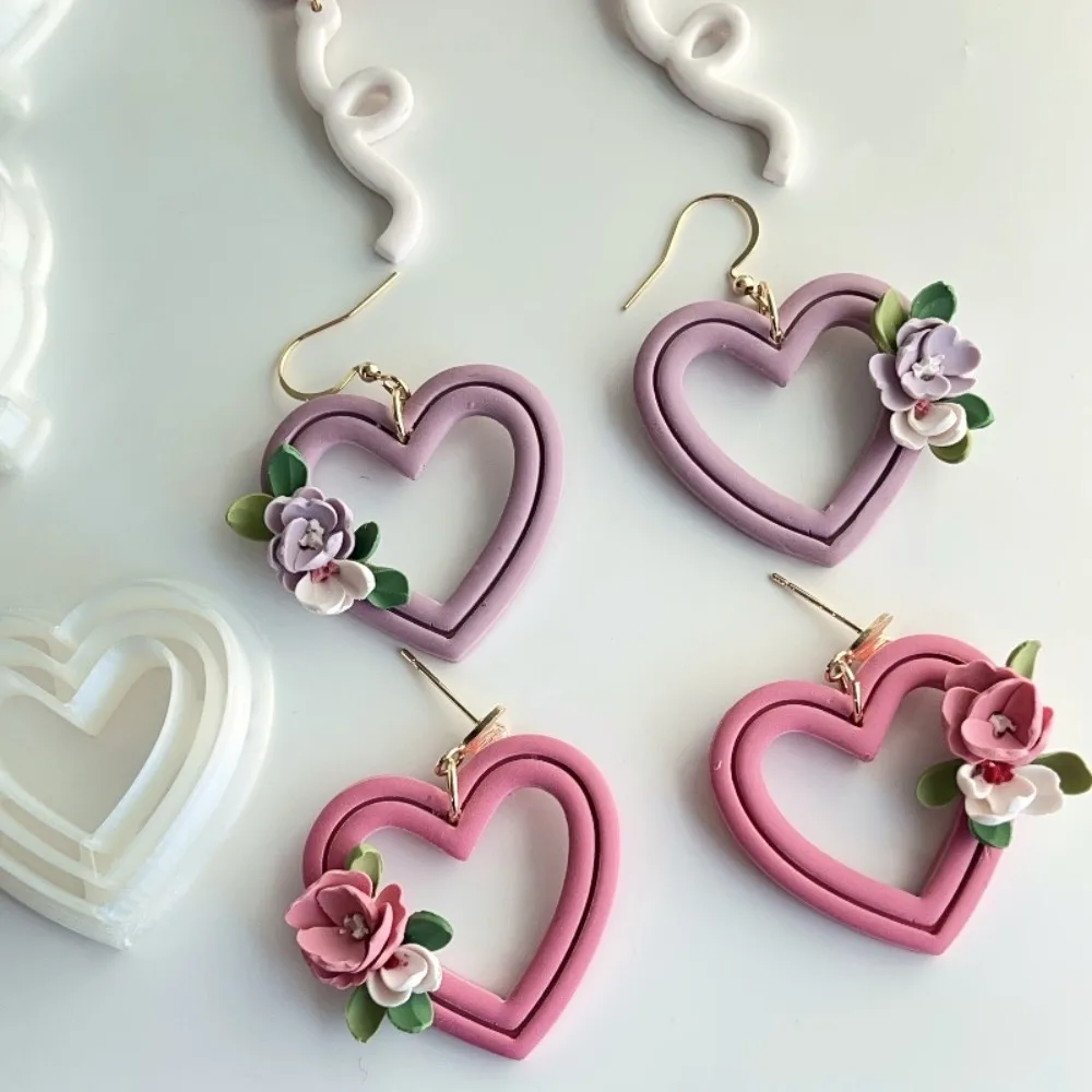 3Pcs Love Balloon Heart Polymer Clay Cutters Set Valentine's Day Clay Molds for DIY Earrings Jewelry Making Craft Tools for Clay - view 2