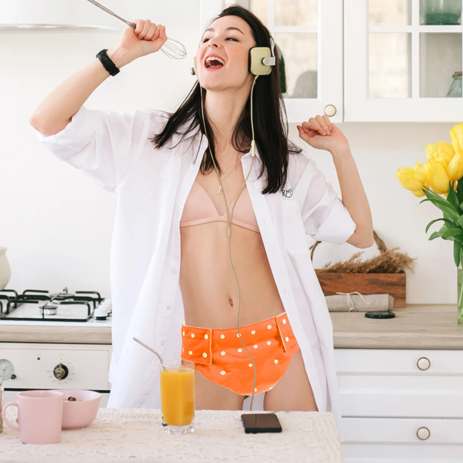 

Breathable Reusable Adult Diaper Anti-Leak Adjustable Cloth Diaper No Noise Comfortable Wear Practical Period Panties