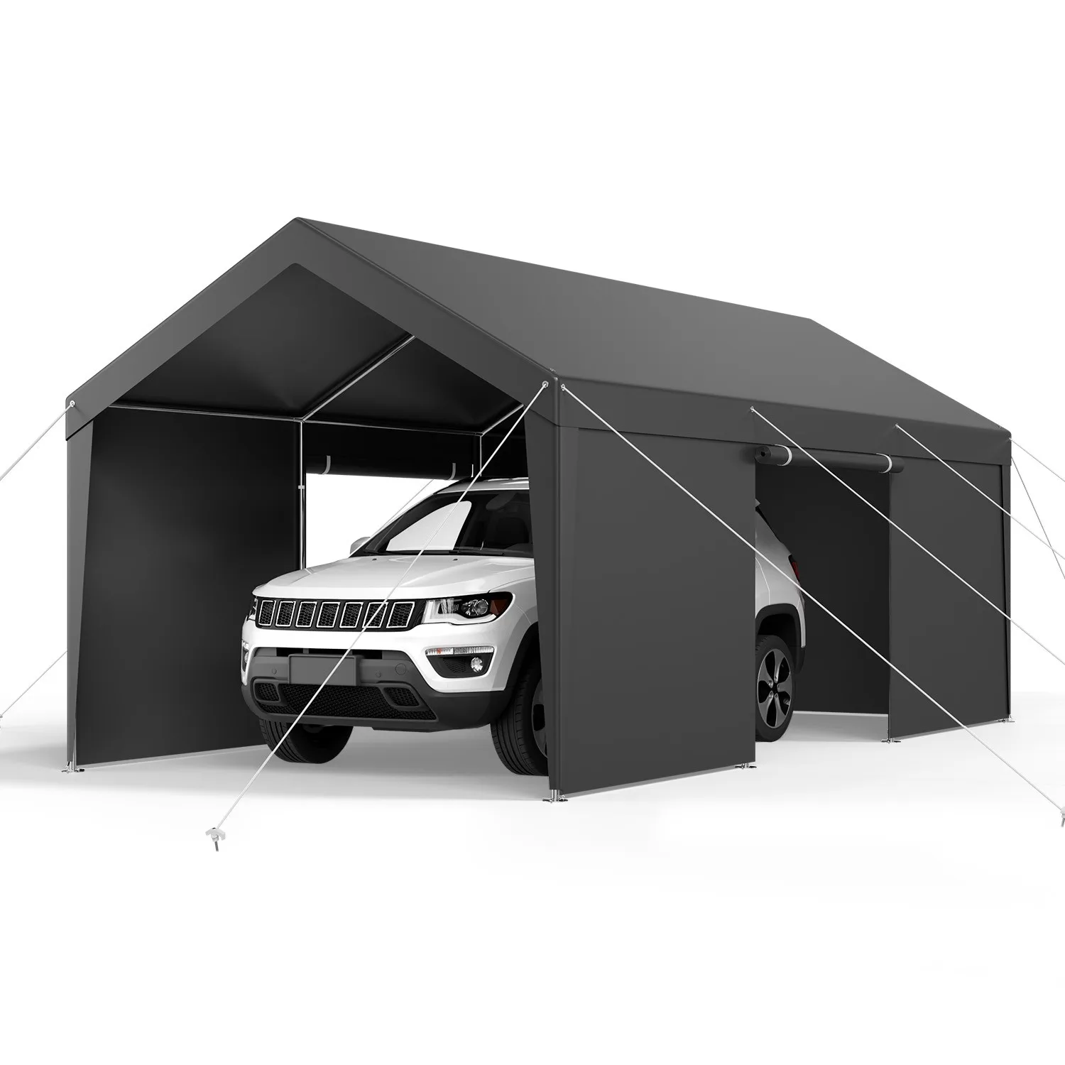 

Carport Car Canopy 10x20FT Heavy Duty Outdoor Car Shelter with Sidewalls