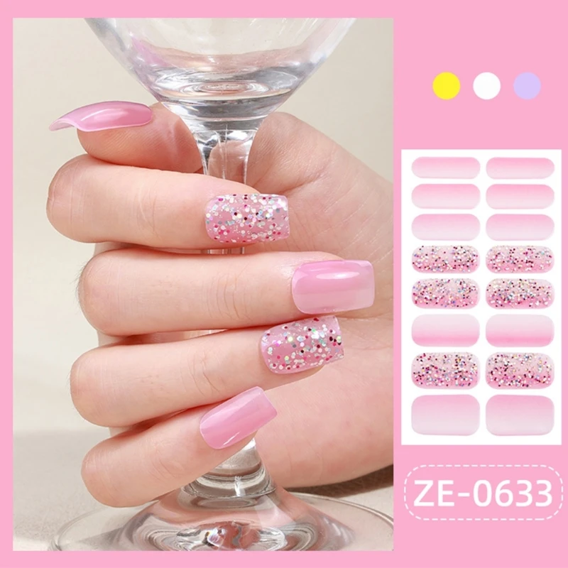 Waterdichte Art Sticker Nagellak Sticker Kerstgels Nagelstrips Nagellakstrips Art Decoraties