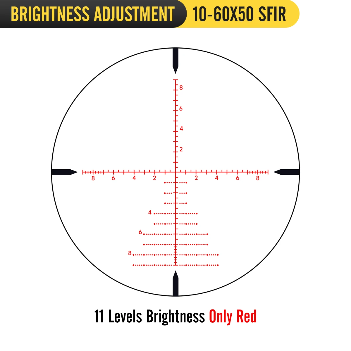 Tactical 10-60X50 SFIR Red Illumination Reticle Optics Sight 30Mm Monotube New Hunting Target for Long Range Shooting Scope view 4