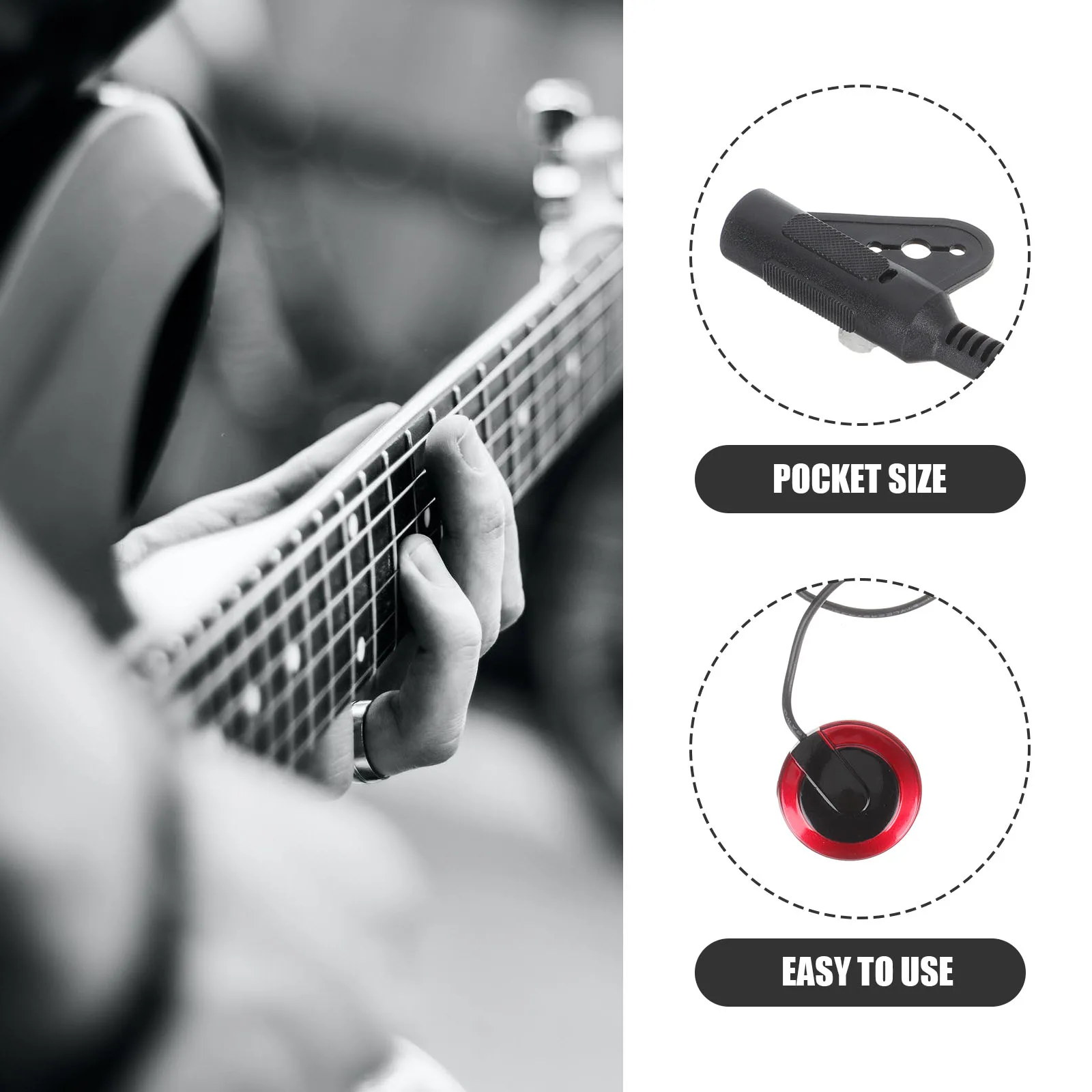 

Acoustic Guitar Pickup Wood Instrument Sound Hole Transducer Easy Install For Ukulele Banjo Folk Thumb Piano Musical Instrument