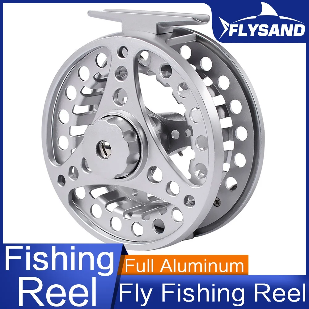 Flysand voar carretel de pesca alumínio fundição de metal completo cnc roda pesca com mosca carretel de pesca no gelo 5/6 7/8 acessórios de pesca