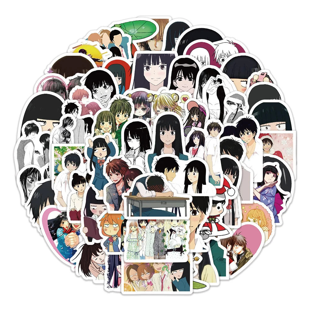 Kimi ni Todoke stiker Anime Kuronuma Sawako, Stiker air DIY koper botol air kartun dekorasi stiker tahan air 10/30/60 buah