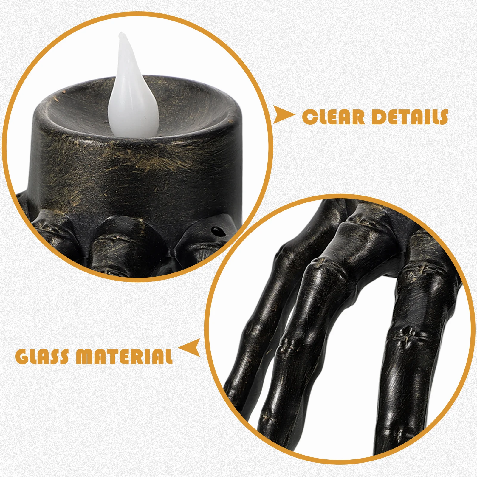 

Halloween Night Light Creative Hand Flameless Outdoor Candles Halloween Party Favor Decorative Props Tealight Candles